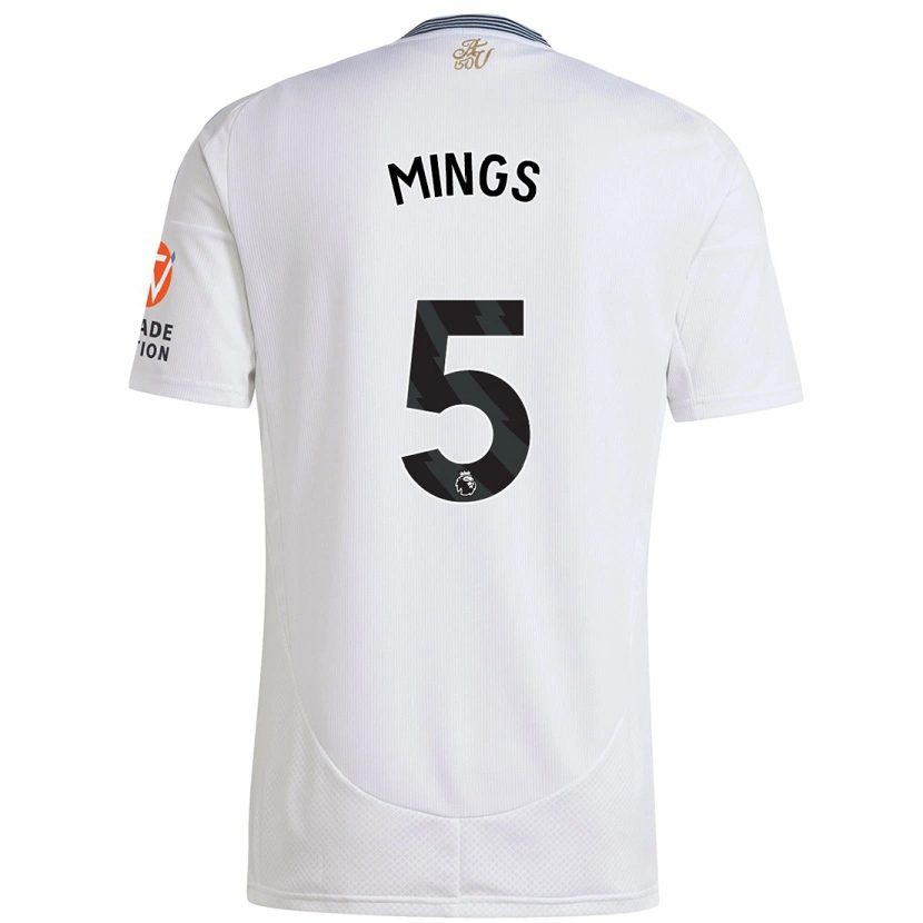 Danxen Kinderen Tyrone Mings #5 Wit Uitshirt Uittenue 2024/25 T-Shirt