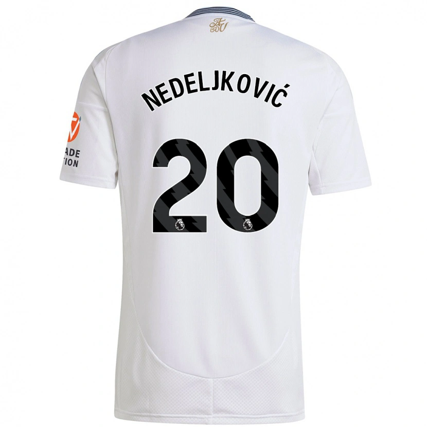 Danxen Kinderen Kosta Nedeljkovic #20 Wit Uitshirt Uittenue 2024/25 T-Shirt