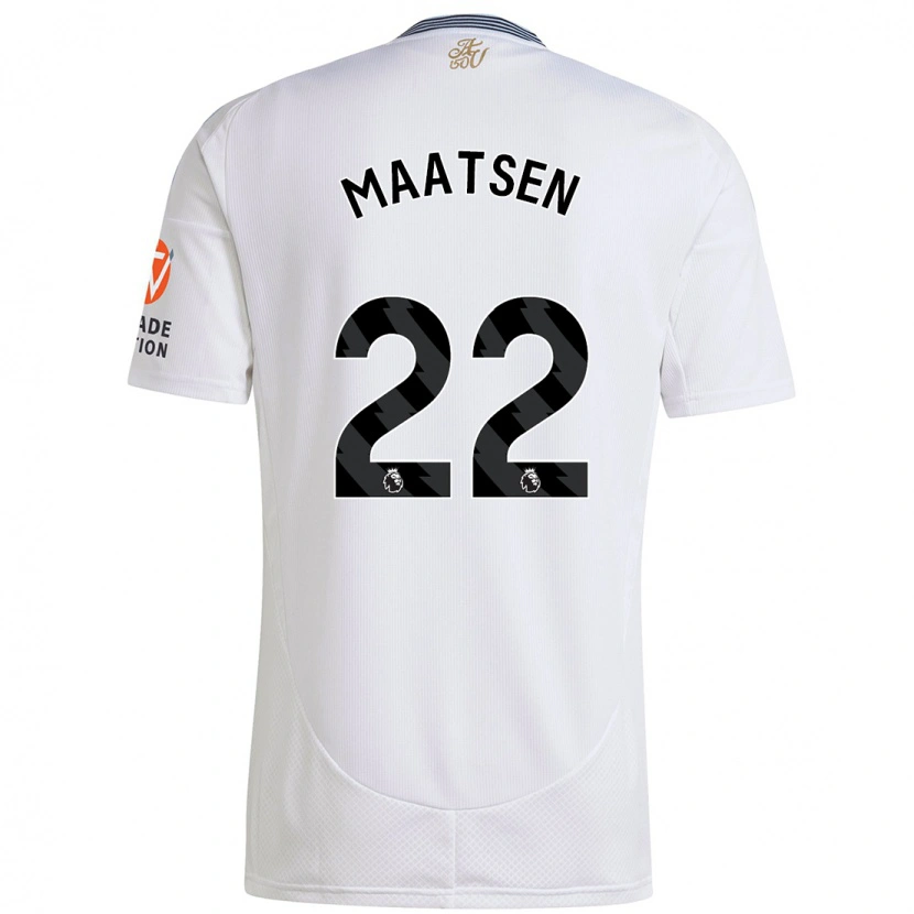 Danxen Kinderen Ian Maatsen #22 Wit Uitshirt Uittenue 2024/25 T-Shirt