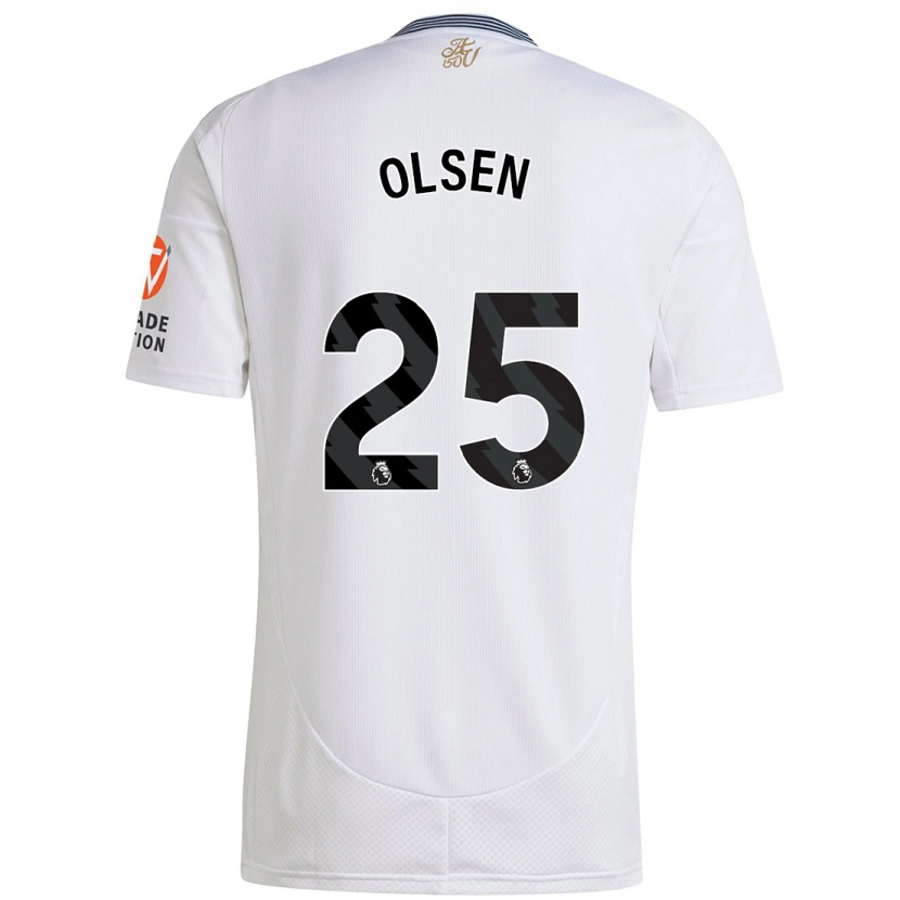 Danxen Kinderen Robin Olsen #25 Wit Uitshirt Uittenue 2024/25 T-Shirt