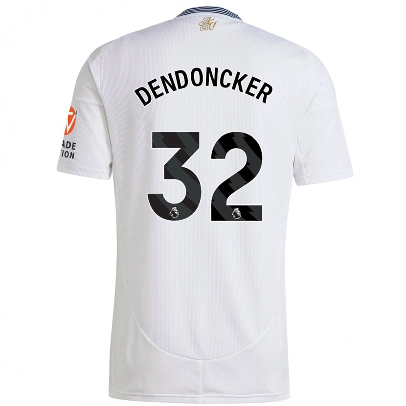 Danxen Kinderen Leander Dendoncker #32 Wit Uitshirt Uittenue 2024/25 T-Shirt