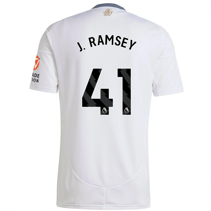 Danxen Kinderen Jacob Ramsey #41 Wit Uitshirt Uittenue 2024/25 T-Shirt