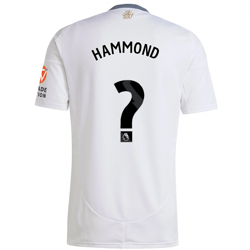 Danxen Kinderen Alex Hammond #0 Wit Uitshirt Uittenue 2024/25 T-Shirt