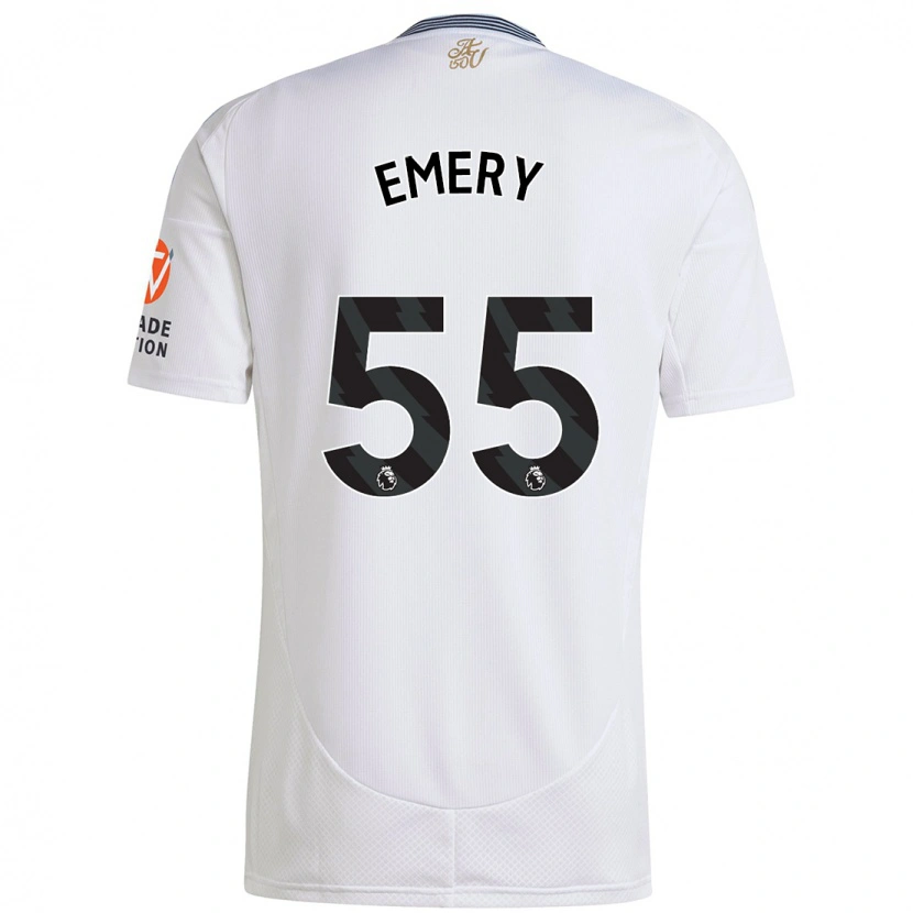 Danxen Kinderen Lander Emery #55 Wit Uitshirt Uittenue 2024/25 T-Shirt