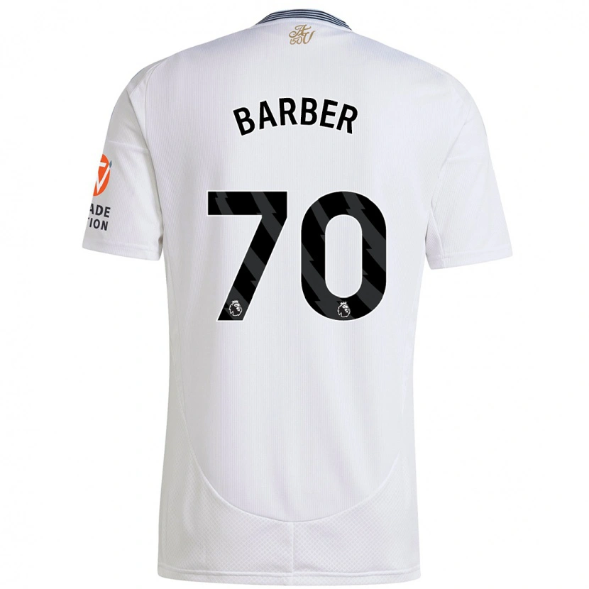 Danxen Kinderen Jayden Barber #70 Wit Uitshirt Uittenue 2024/25 T-Shirt