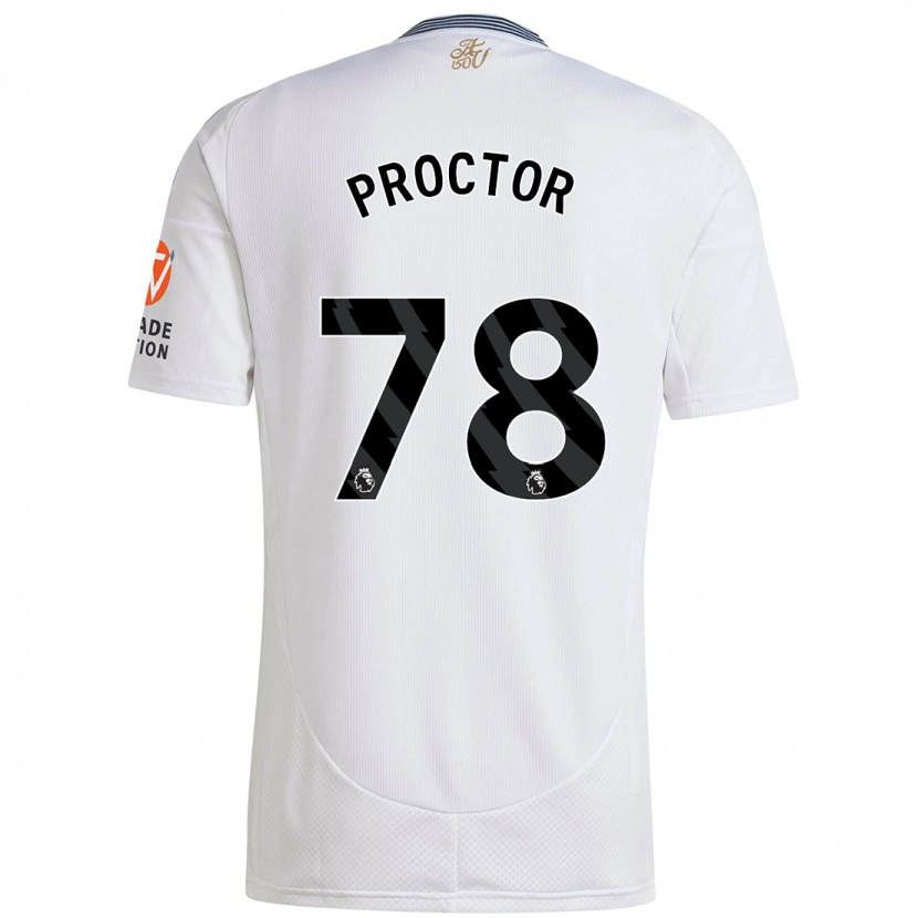 Danxen Kinderen Sam Proctor #78 Wit Uitshirt Uittenue 2024/25 T-Shirt