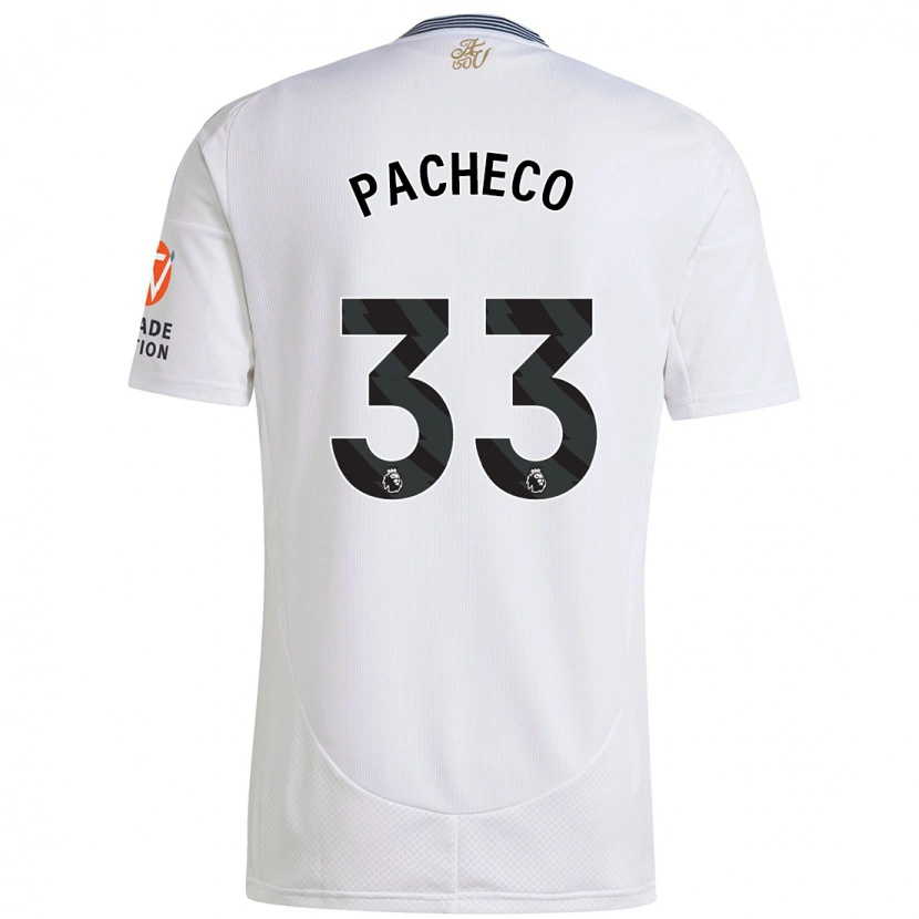 Danxen Kinderen Maz Pacheco #33 Wit Uitshirt Uittenue 2024/25 T-Shirt