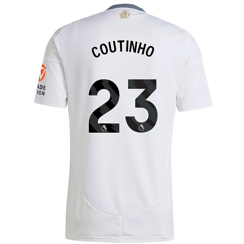 Danxen Kinderen Philippe Coutinho #23 Wit Uitshirt Uittenue 2024/25 T-Shirt