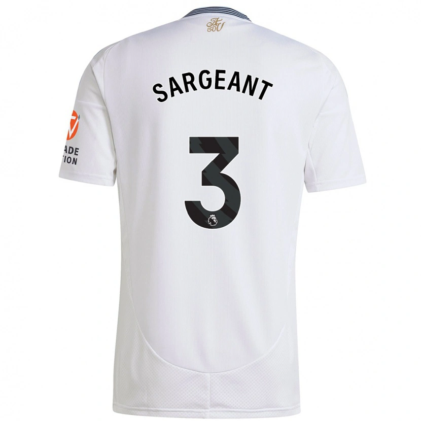 Danxen Kinderen Meaghan Sargeant #3 Wit Uitshirt Uittenue 2024/25 T-Shirt