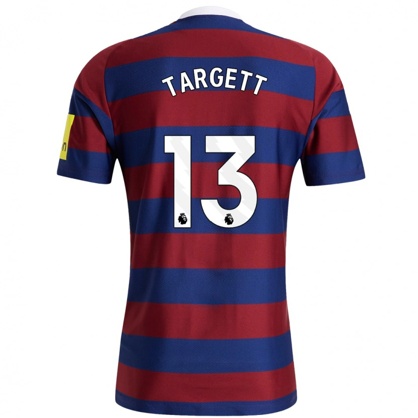 Danxen Kinderen Matt Targett #13 Bordeauxrood Marineblauw Uitshirt Uittenue 2024/25 T-Shirt