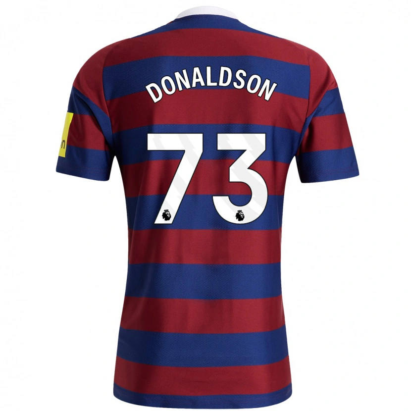 Danxen Kinderen Josh Donaldson #73 Bordeauxrood Marineblauw Uitshirt Uittenue 2024/25 T-Shirt