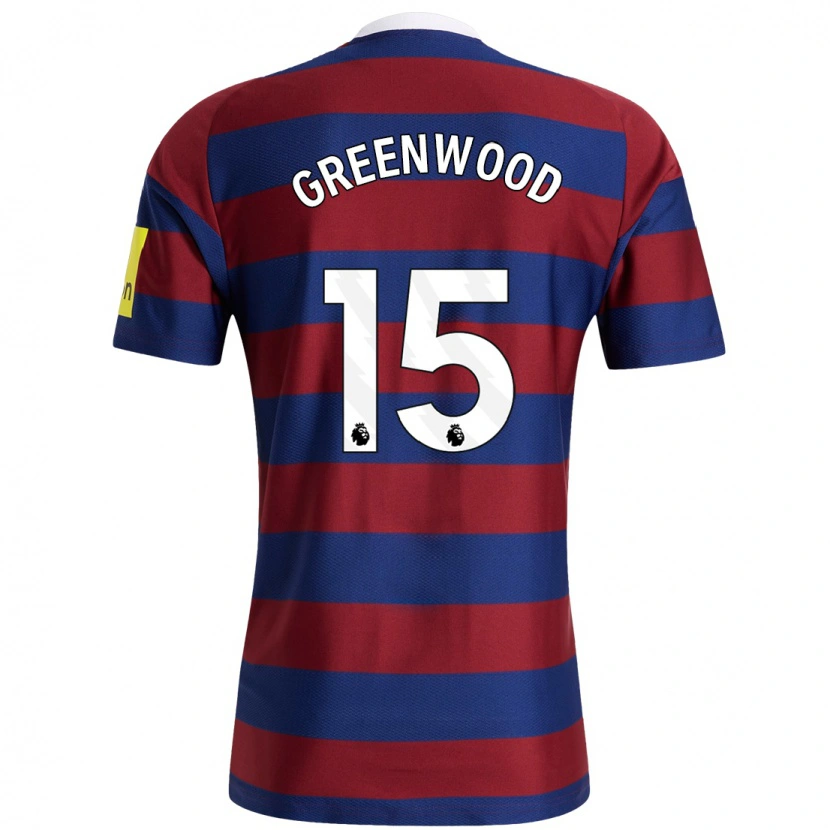 Danxen Kinderen Hannah Greenwood #15 Bordeauxrood Marineblauw Uitshirt Uittenue 2024/25 T-Shirt