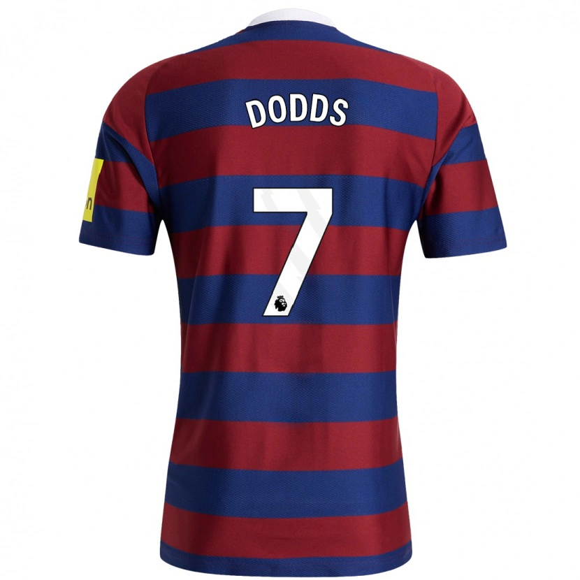 Danxen Kinderen Tyler Dodds #7 Bordeauxrood Marineblauw Uitshirt Uittenue 2024/25 T-Shirt