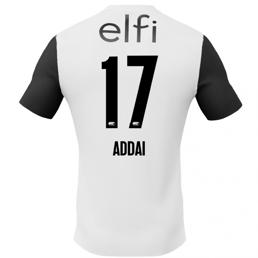 Danxen Kinderen Jayden Addai #17 Wit Zwart Uitshirt Uittenue 2024/25 T-Shirt