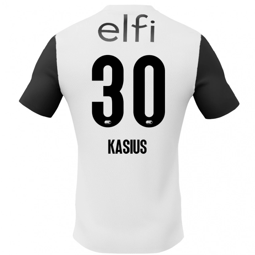 Danxen Kinderen Denso Kasius #30 Wit Zwart Uitshirt Uittenue 2024/25 T-Shirt