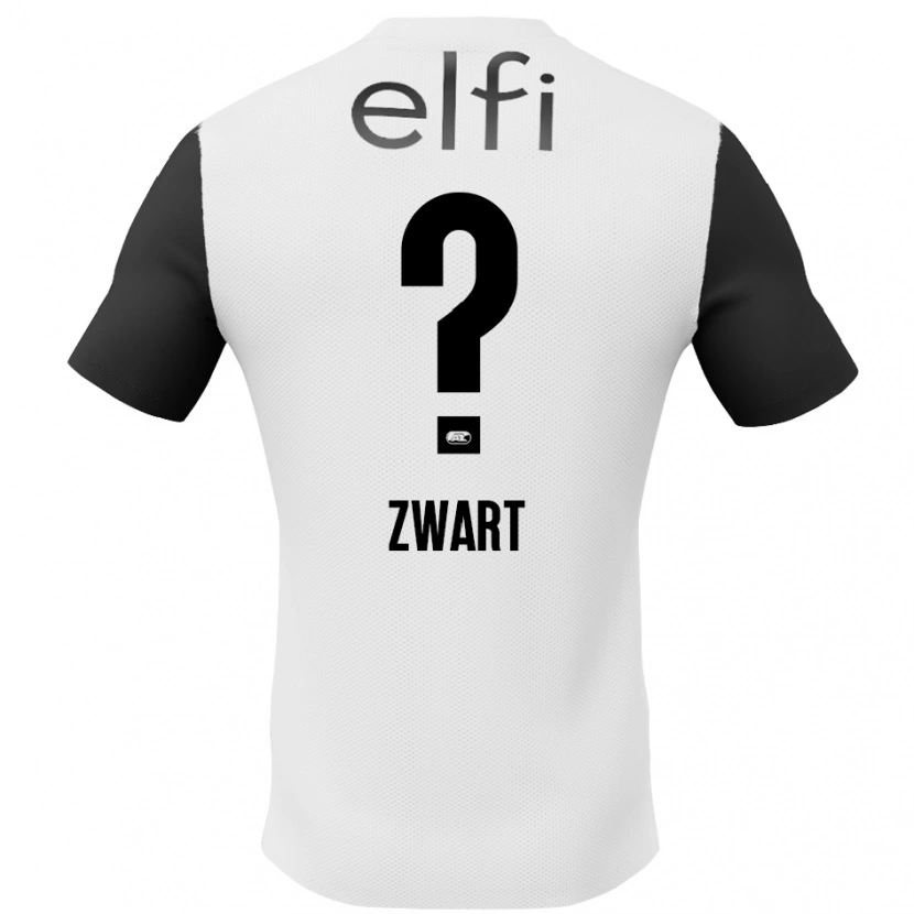 Danxen Kinderen Jesper Zwart #0 Wit Zwart Uitshirt Uittenue 2024/25 T-Shirt