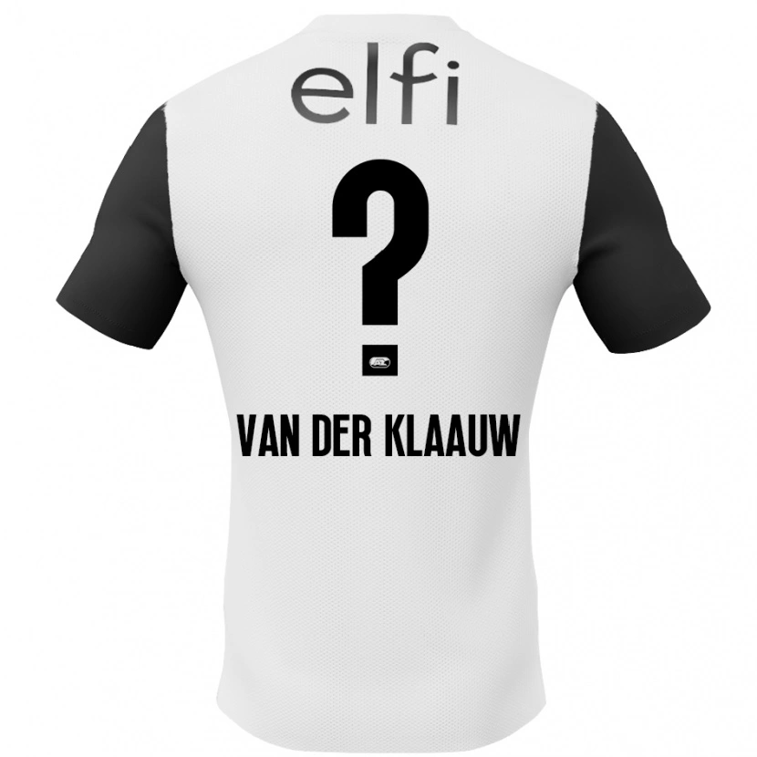 Danxen Kinderen Deacon Van Der Klaauw #0 Wit Zwart Uitshirt Uittenue 2024/25 T-Shirt