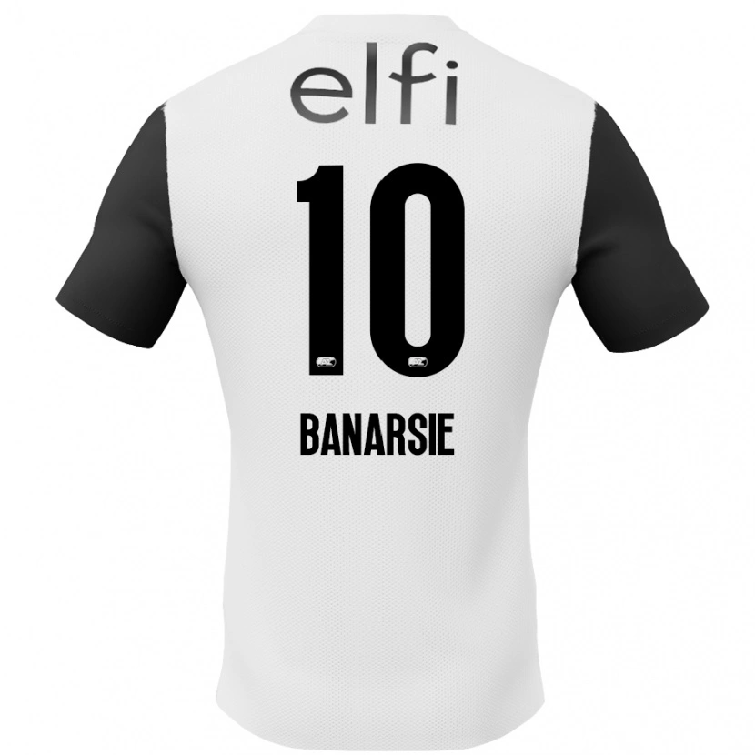 Danxen Kinderen Amy Banarsie #10 Wit Zwart Uitshirt Uittenue 2024/25 T-Shirt