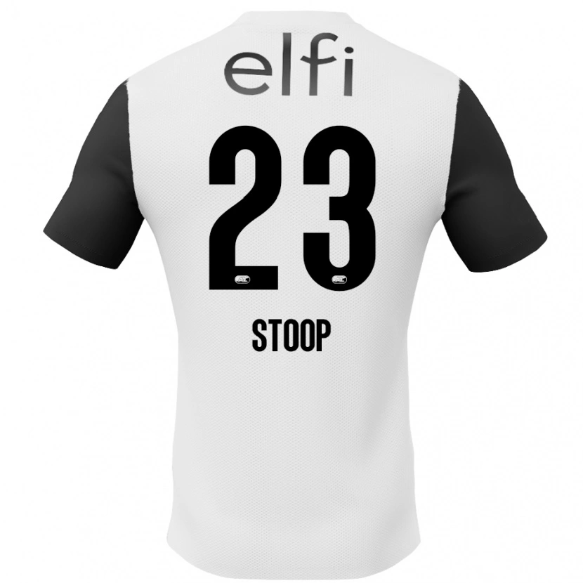 Danxen Kinderen Maudy Stoop #23 Wit Zwart Uitshirt Uittenue 2024/25 T-Shirt