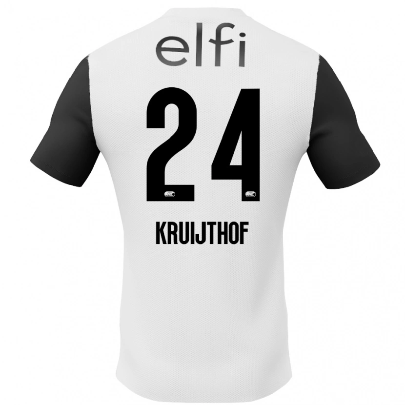 Danxen Kinderen Annemiek Kruijthof #24 Wit Zwart Uitshirt Uittenue 2024/25 T-Shirt