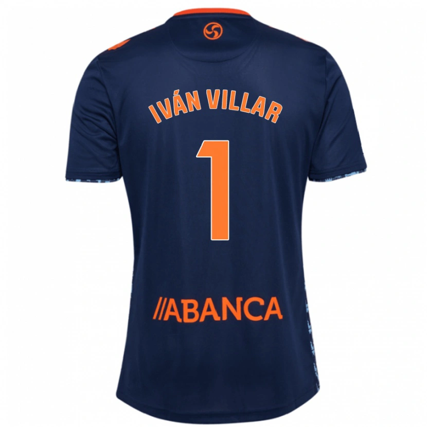 Danxen Kinderen Iván Villar #1 Marineblauw Uitshirt Uittenue 2024/25 T-Shirt