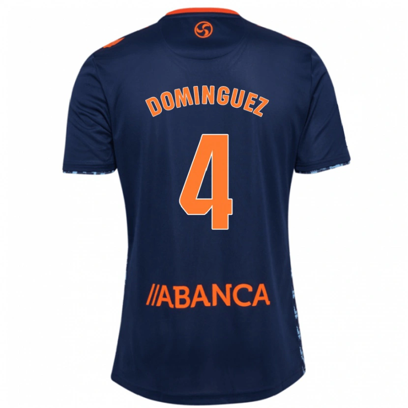 Danxen Kinderen Javi Domínguez #4 Marineblauw Uitshirt Uittenue 2024/25 T-Shirt