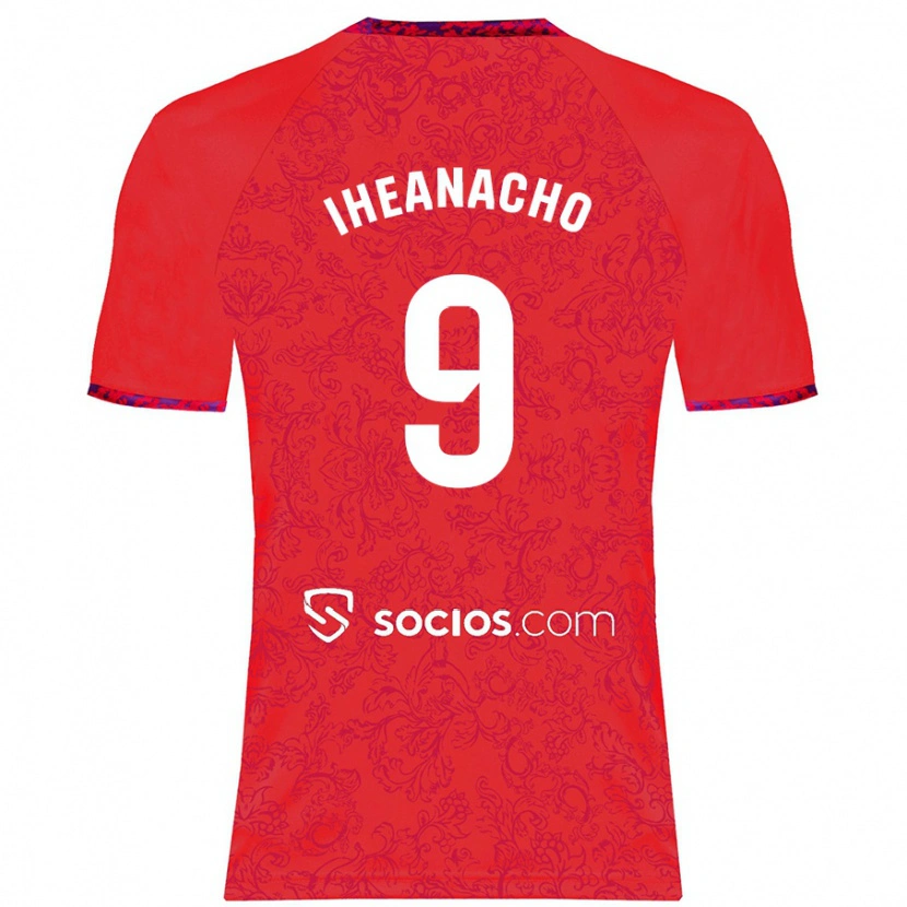 Danxen Kinderen Kelechi Iheanacho #9 Rood Uitshirt Uittenue 2024/25 T-Shirt