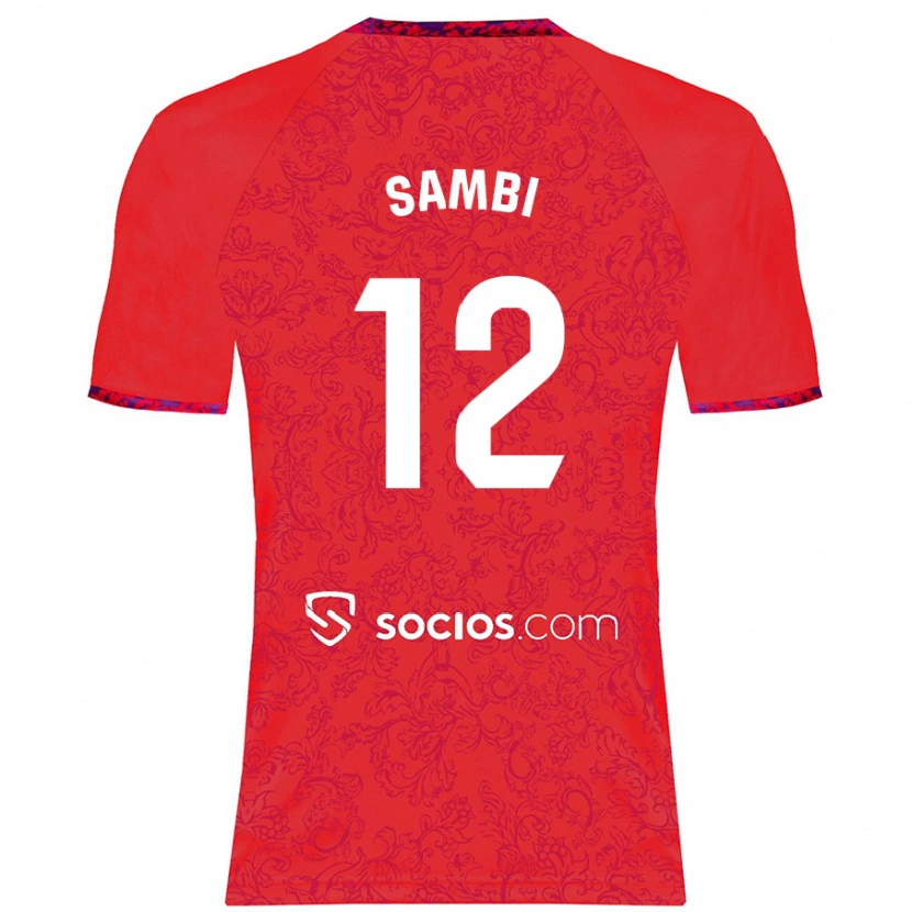 Danxen Kinderen Albert Sambi Lokonga #12 Rood Uitshirt Uittenue 2024/25 T-Shirt