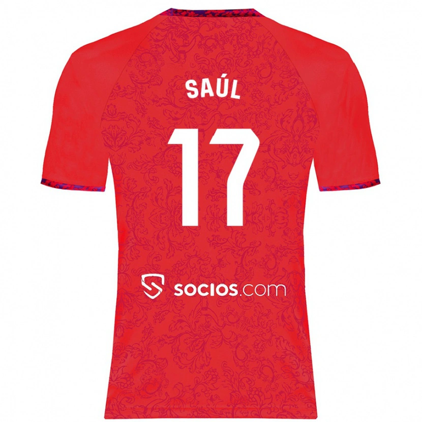 Danxen Kinderen Saúl Ñíguez #17 Rood Uitshirt Uittenue 2024/25 T-Shirt