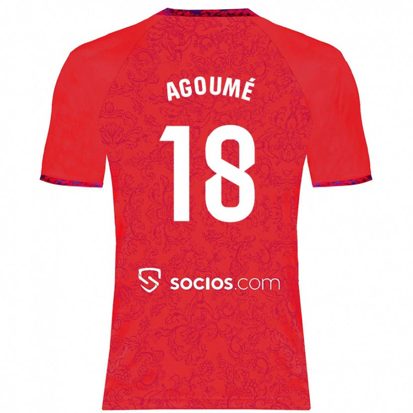 Danxen Kinderen Lucien Agoumé #18 Rood Uitshirt Uittenue 2024/25 T-Shirt