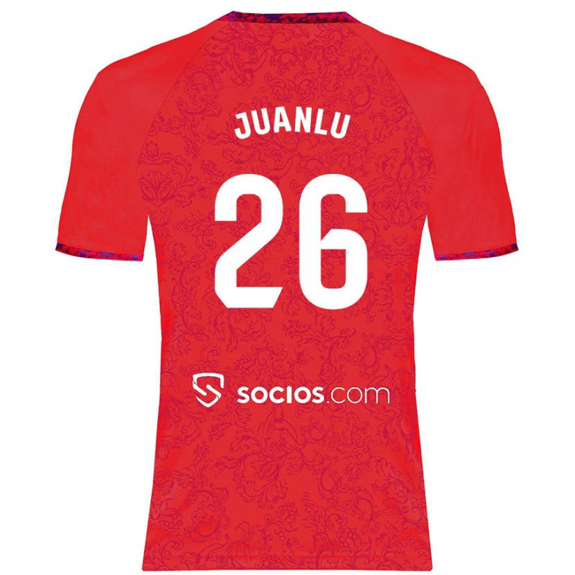 Danxen Kinderen Juanlu Sánchez #26 Rood Uitshirt Uittenue 2024/25 T-Shirt