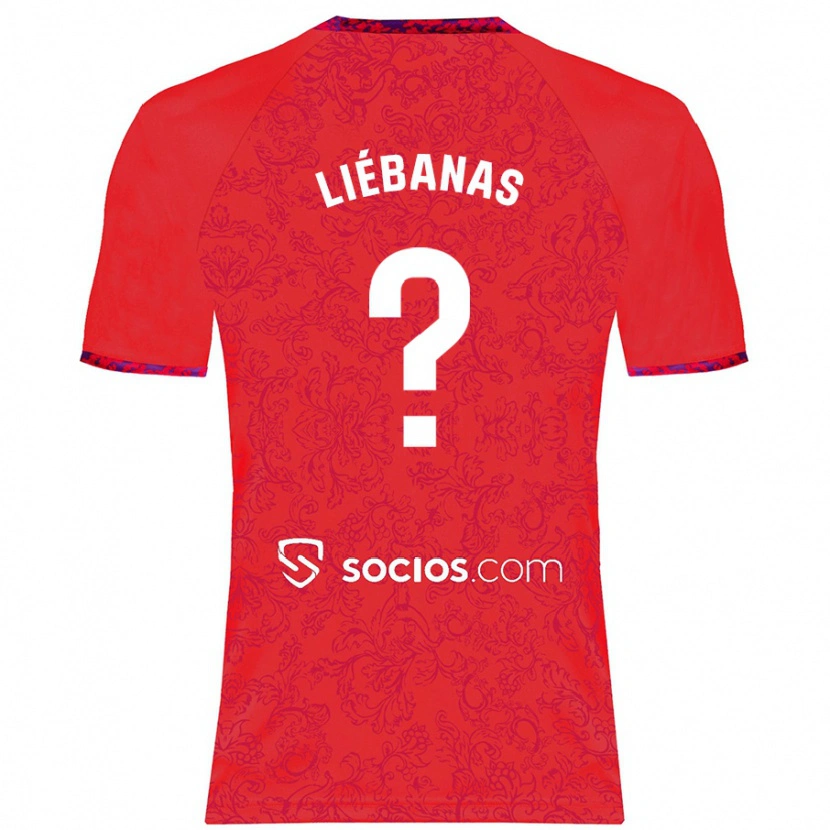 Danxen Kinderen José Manuel Liébanas #0 Rood Uitshirt Uittenue 2024/25 T-Shirt