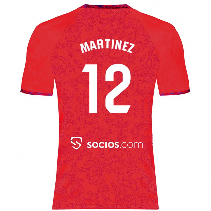 Danxen Kinderen Gabri Martinez #12 Rood Uitshirt Uittenue 2024/25 T-Shirt