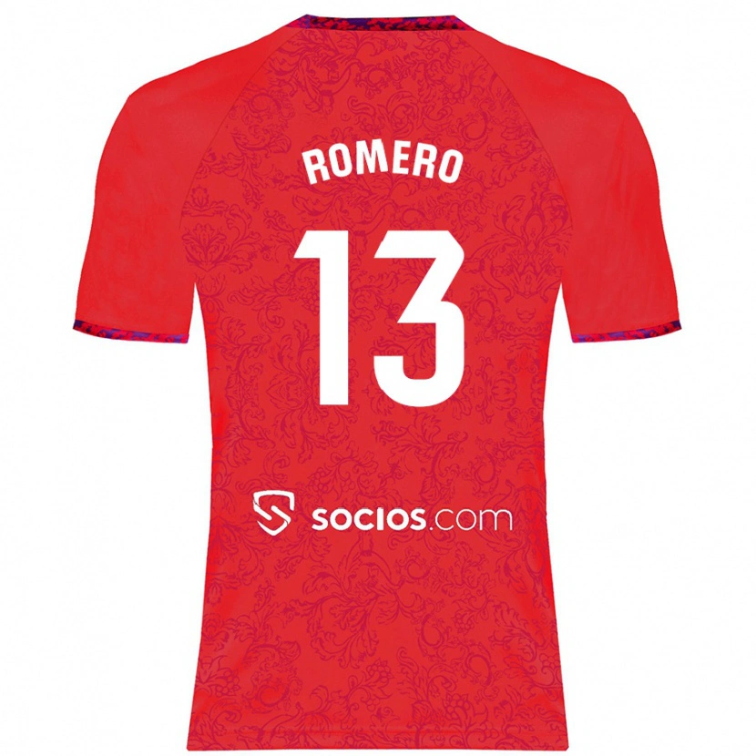 Danxen Kinderen Rafael Romero #13 Rood Uitshirt Uittenue 2024/25 T-Shirt