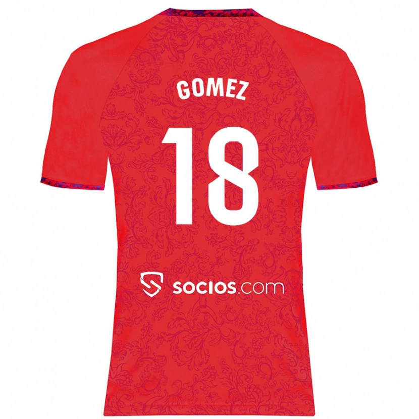 Danxen Kinderen Raúl Gómez #18 Rood Uitshirt Uittenue 2024/25 T-Shirt