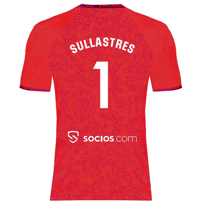 Danxen Kinderen Esther Sullastres #1 Rood Uitshirt Uittenue 2024/25 T-Shirt