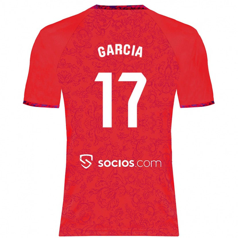 Danxen Kinderen Débora García #17 Rood Uitshirt Uittenue 2024/25 T-Shirt