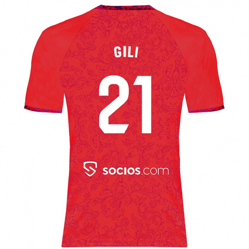 Danxen Kinderen Gemma Gili #21 Rood Uitshirt Uittenue 2024/25 T-Shirt