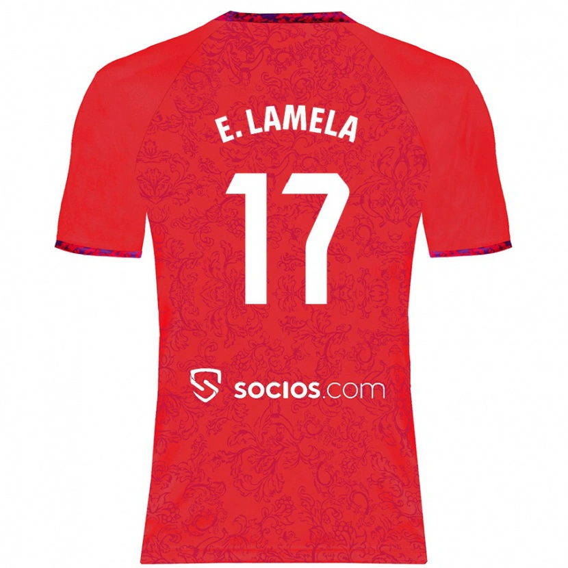 Danxen Kinderen Erik Lamela #17 Rood Uitshirt Uittenue 2024/25 T-Shirt