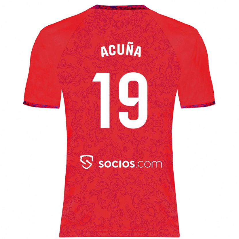 Danxen Kinderen Marcos Acuña #19 Rood Uitshirt Uittenue 2024/25 T-Shirt