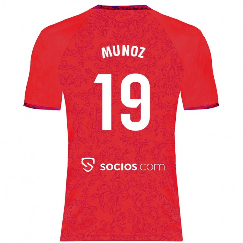 Danxen Kinderen Iker Muñoz #19 Rood Uitshirt Uittenue 2024/25 T-Shirt