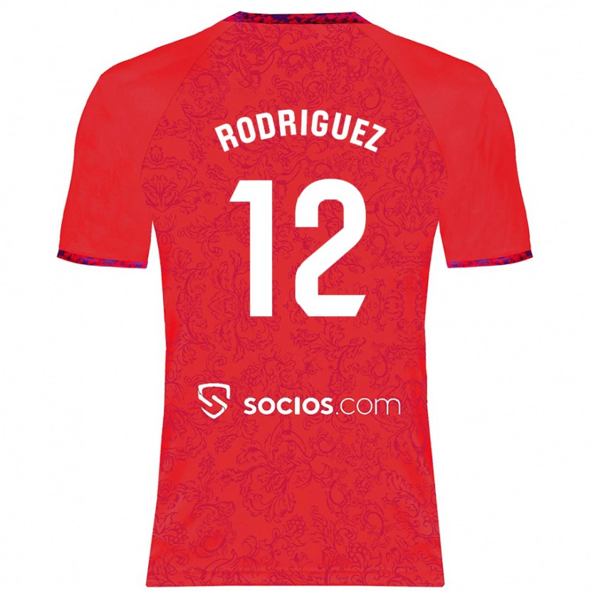 Danxen Kinderen Lucía María Rodríguez Herrero #12 Rood Uitshirt Uittenue 2024/25 T-Shirt