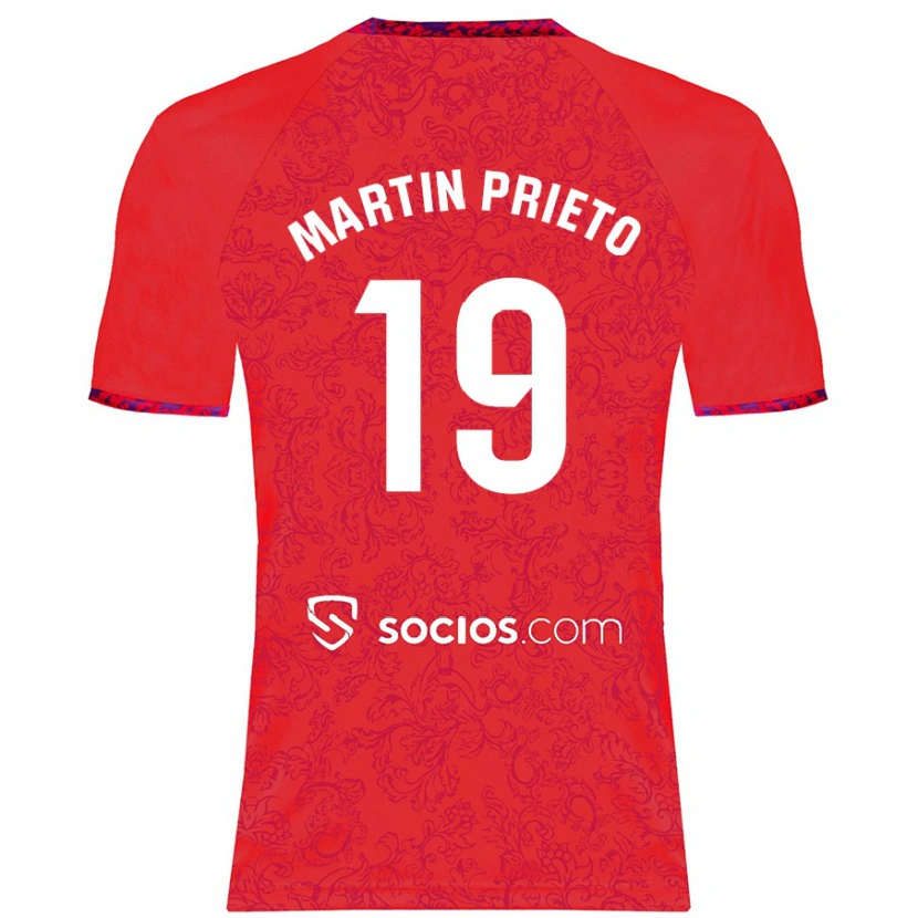 Danxen Kinderen Cristina Martín-Prieto Gutiérrez #19 Rood Uitshirt Uittenue 2024/25 T-Shirt