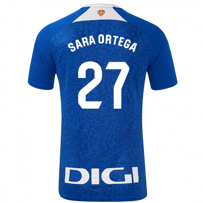 Danxen Kinderen Sara Ortega Ruiz #27 Koningsblauw Uitshirt Uittenue 2024/25 T-Shirt