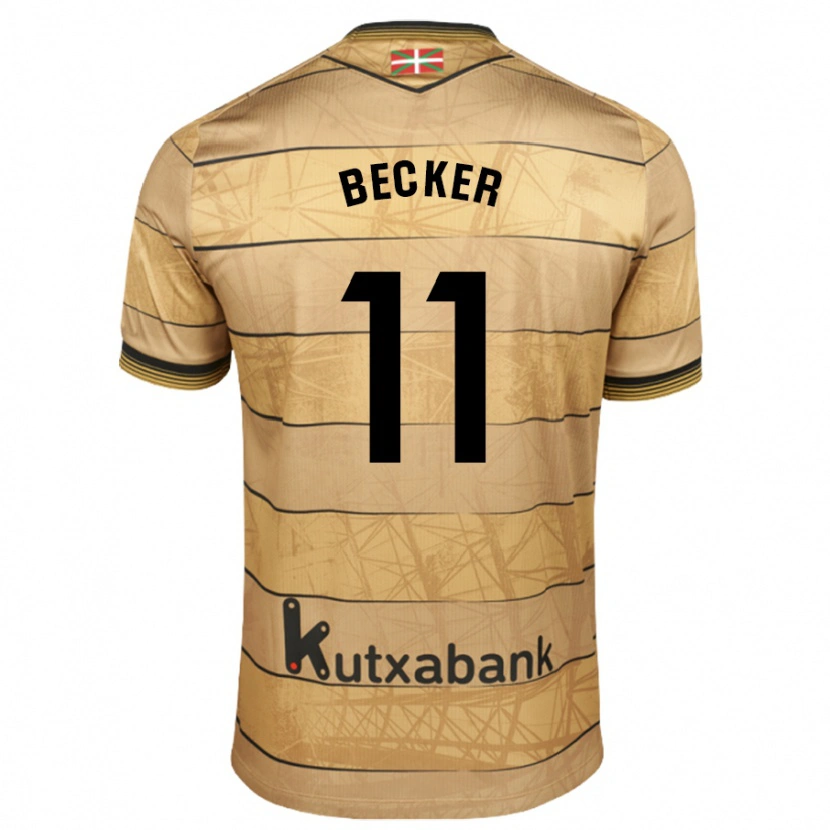 Danxen Kinderen Sheraldo Becker #11 Bruin Uitshirt Uittenue 2024/25 T-Shirt