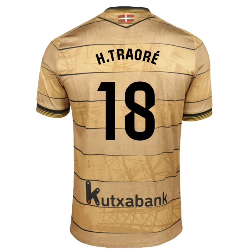 Danxen Kinderen Hamari Traoré #18 Bruin Uitshirt Uittenue 2024/25 T-Shirt