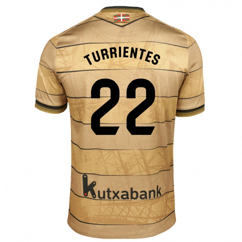 Danxen Kinderen Beñat Turrientes #22 Bruin Uitshirt Uittenue 2024/25 T-Shirt