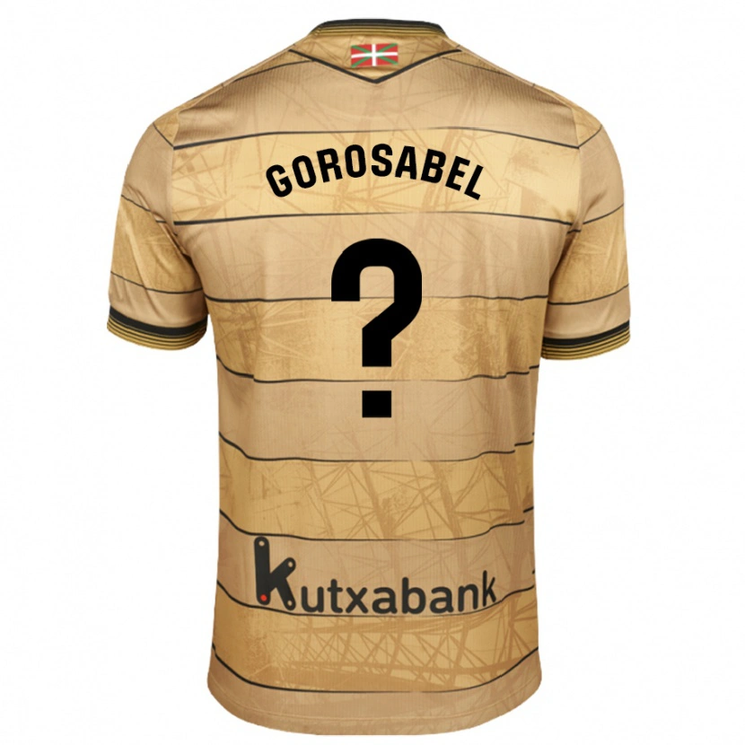 Danxen Kinderen Gorka Gorosabel #0 Bruin Uitshirt Uittenue 2024/25 T-Shirt