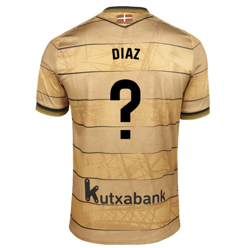 Danxen Kinderen Dani Díaz #0 Bruin Uitshirt Uittenue 2024/25 T-Shirt