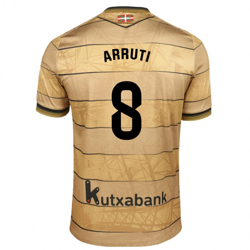 Danxen Kinderen Martín Arruti #8 Bruin Uitshirt Uittenue 2024/25 T-Shirt